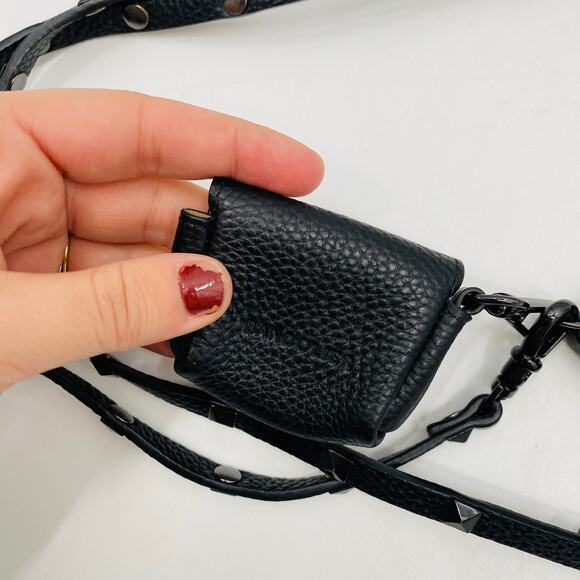 Bandolier sarah black leather studded strap phone case crossbody - Picture 3 of 5